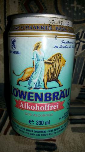 Lata De Cerveja Cheia Importada Löwenbräu 