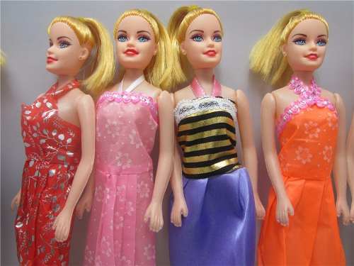 Kit 10 Boneca Plástico Brinquedo Similar Barbie Artesanato