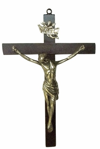 Crucifixo Bronze E Ferro Parede Presentes Jesus Cristo Lindo