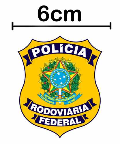 Adesivo Interno Polícia Rodoviária Federal 6cm