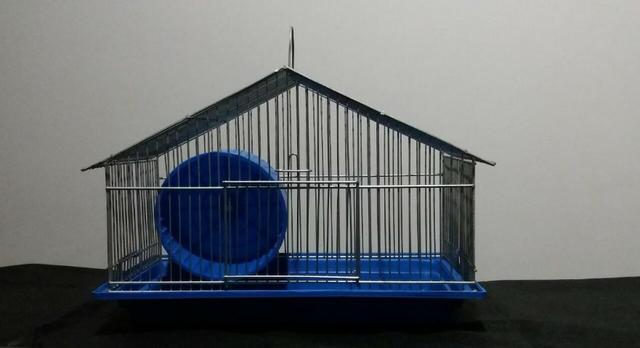 Gaiola Hamster Pequenos Roedores Azul Com Roda