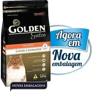 Ração Golden Gatos Castrado Salmão 10.1kg