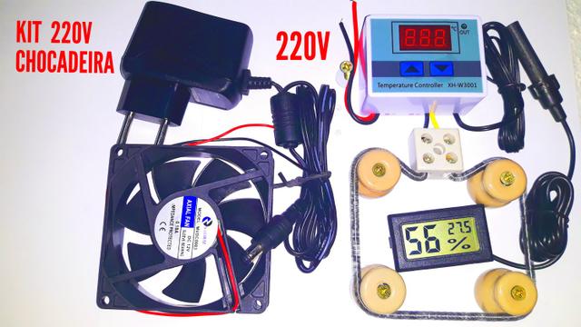 Kit para chocadeira termostato cooler termo-higrometro