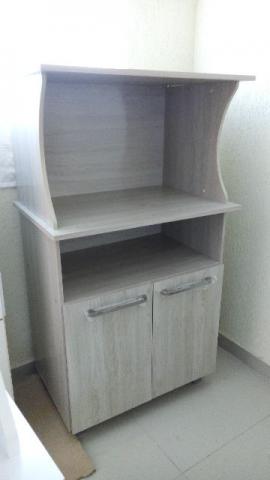 armario de cozinha microondas fruteira e mesa com 4 | Vazlon Brasil