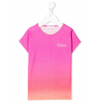 Chloé Kids Camiseta com efeito degradê - Rosa