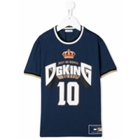 Dolce & Gabbana Kids Camiseta DG King 10 - Azul