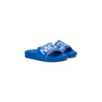 Moncler Kids Slide com logo - Azul