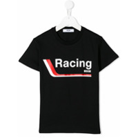 Msgm Kids Camiseta Racing - Preto