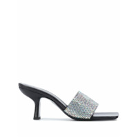 BY FAR crystal-embellished sandals - Preto