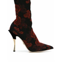 Dolce & Gabbana Bota meia com padronagem - Preto