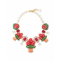 Dolce & Gabbana Colar floral - Vermelho