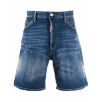 Dsquared2 Bermuda jeans destroyed - Azul
