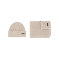 Dsquared2 scarf and beanie hat set - Marrom