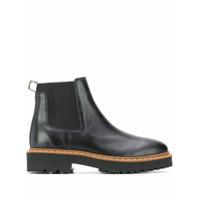 Hogan leather ankle boots - Preto