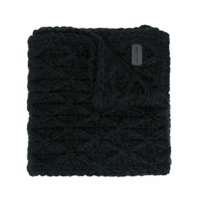 Saint Laurent cable knit long scarf - Preto