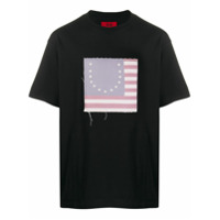 424 Camiseta com patch de bandeira - Preto
