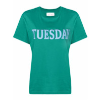 Alberta Ferretti Camiseta bordada - Verde