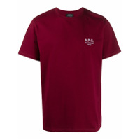 A.P.C. cotton logo t-shirt - Vermelho