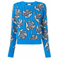 Barrie Suéter floral - Azul