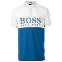 BOSS Camisa polo color block - Azul