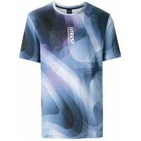 BOSS T-shirt com logo estampada - Azul