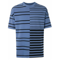 BOSS T-shirt de moletom listrada - Azul