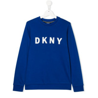 Dkny Kids Moletom com logo - Azul