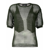 Dsquared2 Blusa de tricô com mesh - Verde