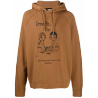 Dsquared2 Love Is printed hoodie - Marrom