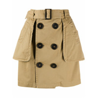 Dsquared2 peplum buttoned skirt - Marrom