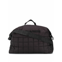 Dsquared2 quilted logo zip holdall - Preto