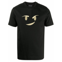 Emporio Armani smiley T-shirt - Preto