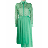 Fendi Vestido envelope plissado - Verde