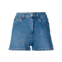 Gcds Short jeans cintura alta - Azul