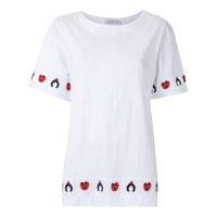 Isolda T-shirt 'Acqua' bordada - Branco