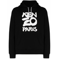 Kenzo logo-print hoodie - Preto