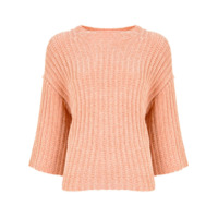 LAPOINTE velvet ribbed-knit jumper - Rosa