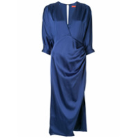 Manning Cartell Vestido midi de cetim - Azul