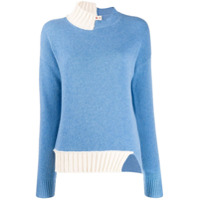 Marni Suéter bicolor de tricô - Azul