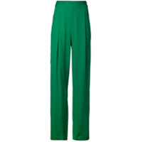 Michelle Mason Calça pantalona - Verde