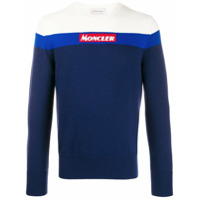 Moncler Suéter color block - Azul