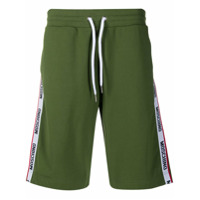 Moschino logo-stripe shorts - Verde