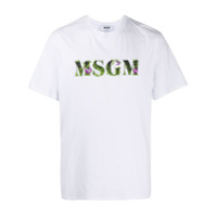 MSGM embroidered logo T-shirt - Branco