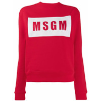 MSGM Moletom com logo - Vermelho