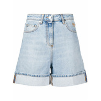 MSGM Short jeans cintura alta - Azul