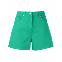 MSGM Short jeans com estampa boom - Verde