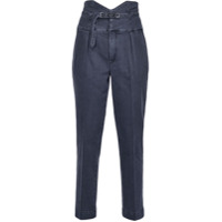 Pinko bustier-style high-waist jeans - Azul
