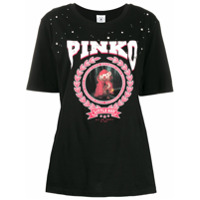 Pinko Camiseta com aplicação de logo - Preto