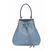 Prada Bolsa saco de couro Saffiano - Azul