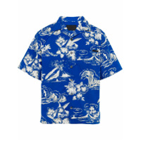 Prada Camisa com estampa havaiana - Azul